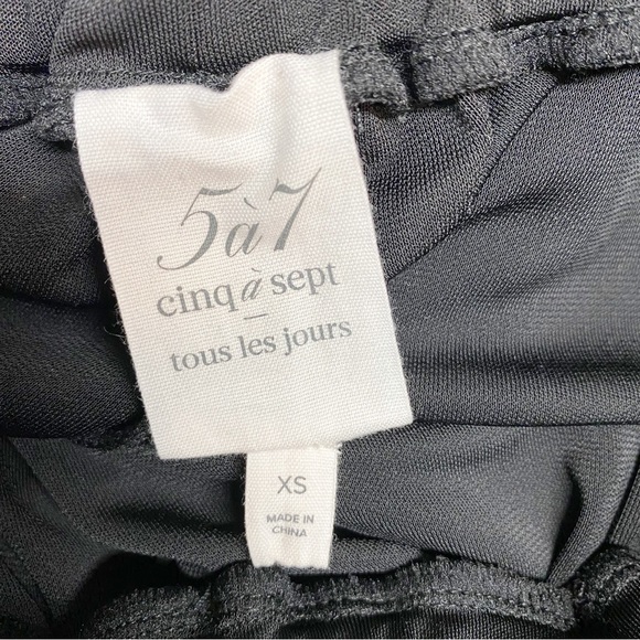 CINQ A SEPT Gisele Tie-Front Pants in Black. - Picture 8 of 11